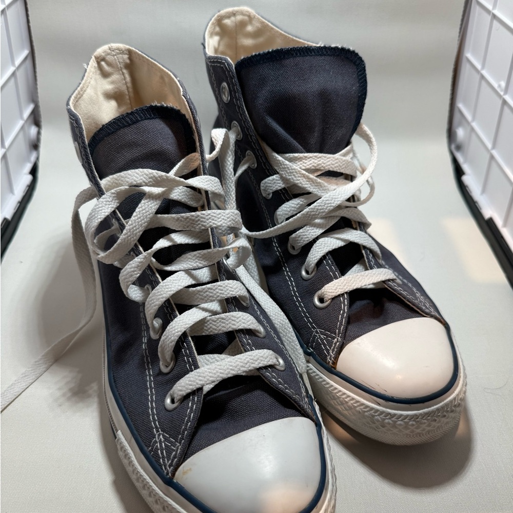 Converse Navy and White High-Tops